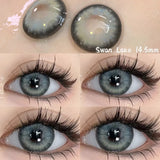 Yeknu  1 Pair Lenses Color Contact Lenses for Eyes Prescription Grey Korean Lenses Brown Natural Lenses