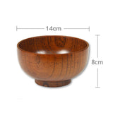 Yeknu  Japanese Sour Jujube Wood Bowl Adult and Children's Wood Bowl Kitchen Food Containers Rice Salad Noodles Bowl HouseholdTableware