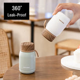 Yeknu  220ml Mini Wood Lid Stainless Steel 304 Thermal Flask Fashion Portable Pocket Coffee Tea Thermal Water Bottle Tumbler