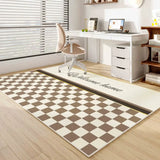 Yeknu  Modern Simple Geometric Art Carpet Bedroom Bedside Living Room Non Slip Skin Friendly Carpet Home Decoration
