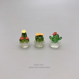 Yeknu  Miniature Precise Office Desk Decorative Cactus Succulent Healing Small Ornaments Synthetic Resin Plant Theme Desktop Accesso...