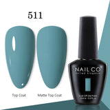 Yeknu  15ml Gel Nail Polish LED Semi-permanent Summer Varnish UV Vernis Blue Color Enamels For Nails Gellak Top Coat Base Polish
