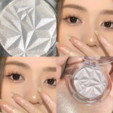 Yeknu  Dual Tone Highlighter Palette 3D Effect Shimmer Matte Contour Powder Face Illuminator Makeup