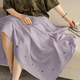 Yeknu  Solid color double-layer gauze blanket summer office nap casual blanket single-layer embroidered thin blanket