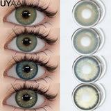 Yeknu  Colored Contact Beauty Eyes Color Lenses Colorcon Water Light Natural Contact Lenses Blue lenses Makeup Green Contacts