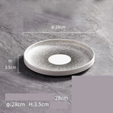 Yeknu  Creative Gradual Starry Sky Plates, Light Luxury Ceramic European Home Restaurant Kitchen Supplies Steak Western Food Plate, 1Pc