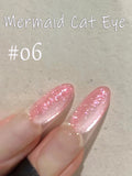 Yeknu  1-24pcs WS Summer Ice Transparents Pink Blue Glass Bead Cat Eye Gel Nail Polish 2025 New Style Nail Salon Nail Art Nail Supplies