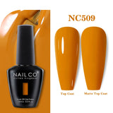 Yeknu  15ml Orange Color Nail Gel Polish Semi Permanent Red Pink Gellack Nail Art Salon Soak Off UV LED Glitter Nail Gel Varnish