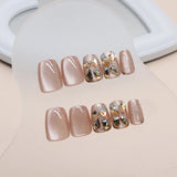 Yeknu  24 Square Short Fake Nails +1 Nail File +1 Piece of Jelly Glue