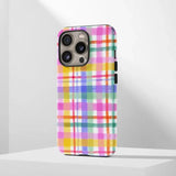 Yeknu  Colourful Lines Phone Case for IPhone 17 16e 16 15 14 13 12 11 X XS XR XSMAX 7 8 Air Pro Max Plus Luxury Double-layer Back Cover