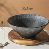 Yeknu  Japanese Lamian Noodles Bowl, Creative Household Kitchen Restaurant Supplies, Advanced Tableware Salad Fruit Soup Hat Bowls, 1Pc
