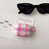 Yeknu  Niche plaid bow is suitable for airpodspro 1st 2nd 3rd 4th generation Bluetooth headset case protective case