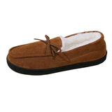 Yeknu  Slippers warm women's men couple bow round head all-inclusive home wear cotton shoes outside wear thickened women