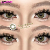 Yeknu  1Pair Fashion Big Lenses Colored Contact Lenses for Eyes Beauty Blue Eyes Lenses Natural Green Brown Grey Lens