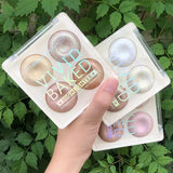Yeknu  4-color Highlighter Makeup Palette Glitter Eyeshadow Palette Gold Bronze Highlighter Face Makeup Shimmer Illuminate Cosmetics