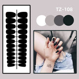 Yeknu  24pcs Wearable False Nails Art Glitter Flower Design Press on Nails Sets Short Ballet Fake Nail Simple Manicure Tips Finished