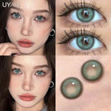 Yeknu  New Natural Lenses Gray Lenses 1 Pair Color Eye Contacts Blue Pupils Korean Style y2k Lenses Big Eyes Colorcon