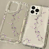 Yeknu  Flower Phone Case For iPhone 17 16 Pro Case iPhone 13 15 14 11 12 Pro Max 16E Air 8 7 Plus XR SE Transparent Shockproof Cover