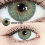 Yeknu  Green Colored Contact Lenses 1 Pair | Y2K Summer Festival Essential, Ideal for Selfie & Street Shooting, Fashionable