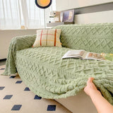 Yeknu  Super Warm Blanket for Sofa Coral Fleece Sofa Blanket Towel for Winter Soft Thick Couch Cover for Living Room 1/2/3/4 Sofa Cover