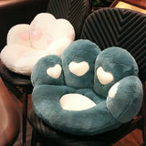 Yeknu Lovely Plush Cat Paw Seat Cushion Soft Comfortable Plush Waist Support Chair Cushion Cute Office Chair Cushion Birthday Present