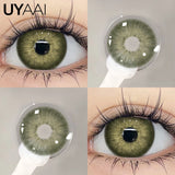 Yeknu  2pcs/Pair Color Contact Lenses Myopia Contact Color Lens Eyes Lenses for Eyes Blue Lenses with Diopters Yearly Cosmetics