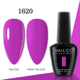 Yeknu  15ml Gel Nail Polish LED Semi-permanent Summer Varnish UV Vernis Blue Color Enamels For Nails Gellak Top Coat Base Polish