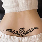 Yeknu  8pcs Succubus Waterproof Temporary Tattoo, Lasting 1-2 Weeks, for Abdomen and Waist, Realistic Semi-Permanent Fake Tattoo