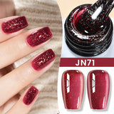 Yeknu  10ml Jelly Nude Gel Nail Polish Crystal Translucent Coffee Soak Off Semi-Permanent Varnish Base Top Coat Manicure