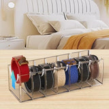 Yeknu  Belt Organizer Display Case for Tie and Belt Compartments Belt Organizer for Closet and Drawer Belt Storage