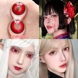 Yeknu  2pcs/pair Beauty Purple Contact Lenses for Eyes Myopia Colored Contact Lenses Natural Blue Lens Fashion Cosplay Pupils