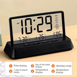 Yeknu  Electronic Clock New Ornaments Desktop Creative Digital Alarm Clock Living Room Calendar High-end Home Decoration