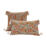 Yeknu  Cotton Linen Flower Cushion Pillowcase Retro European Style Living Room Sofa Backrest High Precision Jacquard Cushion Cover