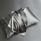 Yeknu  Nordic Washed Silk Pillowcase Decorative Luxury Throw Pillow Cover Comfortable Solid Satin White Gray Bedding Cushion Cases