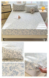 Yeknu Elastic Fitted Sheet Floral Style Bedsheet Soft Bed Cover Home Bed Linen Sheets drap de lit (Pillowcase Need Order)