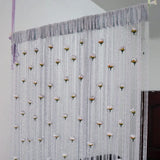Yeknu  Thiened No-Drill Rose Line Curtain Modern mat Living Room Partition Baund Decorative Hanging Door Curtain
