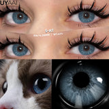 Yeknu  New Fashion Color Contact Lenses for Eyes Green Colorful Makeup High level of comfort Yearly 2pcs/pair