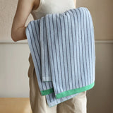 Yeknu  Fashion Striped Cotton Towel Soft Absorbent Adult BathTowel Face Towel Household Towels Luxurious Hotel Bath Supply Beach Towels