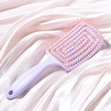 Yeknu  Pink Hair Scalp Massage Combs Hair Brush Anti-static Wet Dry Curly Detangler Hairbrush Salon Hair Styling Tool for Women Men New