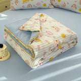 Yeknu Washed Double Gauze Spring Summer Quilt Queen Grade A Lightweight Comforter Soya Fibre Filling Soft Breathable Summer Blanket