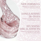 Yeknu  10ml Fluttering Flakes Jelly Gel Polish Semi Permanent Soak Off UV Gel Nail Art Manicure Nail Supplies Vernis