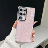 Yeknu  Butterfly Pearl Silicone Phone Case For Samsung S25 Ultra S24 Ultra A56 A55 A17 A07 A36 S23 FE A16 A15 A06 S24 FE Cover Funda
