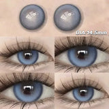 Yeknu  2PCS Contact Lenses Myopia Beauty Blue Lenses Cosmetic Pupils Natural Color Lens Eyes with Degree High Quality Lenses