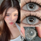Yeknu   Color Contact Lenses Myopia Lenses Pupils with Degree Green Natural Colorcon Eye Contacts Beauty Fashion Lenses 1Pair