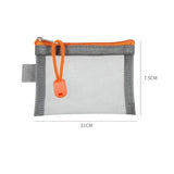 Yeknu  Zipper Credit Card ID Bag Lipstick Pouch Data Line Key Earphone Organizer Mini Clear Nylon Mesh Zipper Coin Purse Cute Wallet