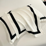 Yeknu  Luxury Hotel Bedding Sets Thick Brushed Bed Sheets White Duvet Cover Set Pillowcase Four Piece Fully Enclosed for Home Gift