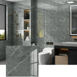 Yeknu  20pcs Imitation Marble Ceramic Tiles Self-Adhesive Wall Stickers Waterproof Background Floor Wallpaper Brick Papers Home Decor