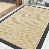 Yeknu  Olanly Front Door Mat Outside Entrance Heavy Duty Sturdy Natural Rubber Doormat Non-Slip Low Profile Floor Mat For Entryway