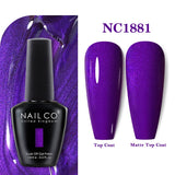 Yeknu  15ml Orange Color Nail Gel Polish Semi Permanent Red Pink Gellack Nail Art Salon Soak Off UV LED Glitter Nail Gel Varnish