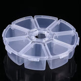 Yeknu  1 x Clear Plastic Treasure Bead Jewelry Organizer with 8 compartments for jewelry, accessories and small items.